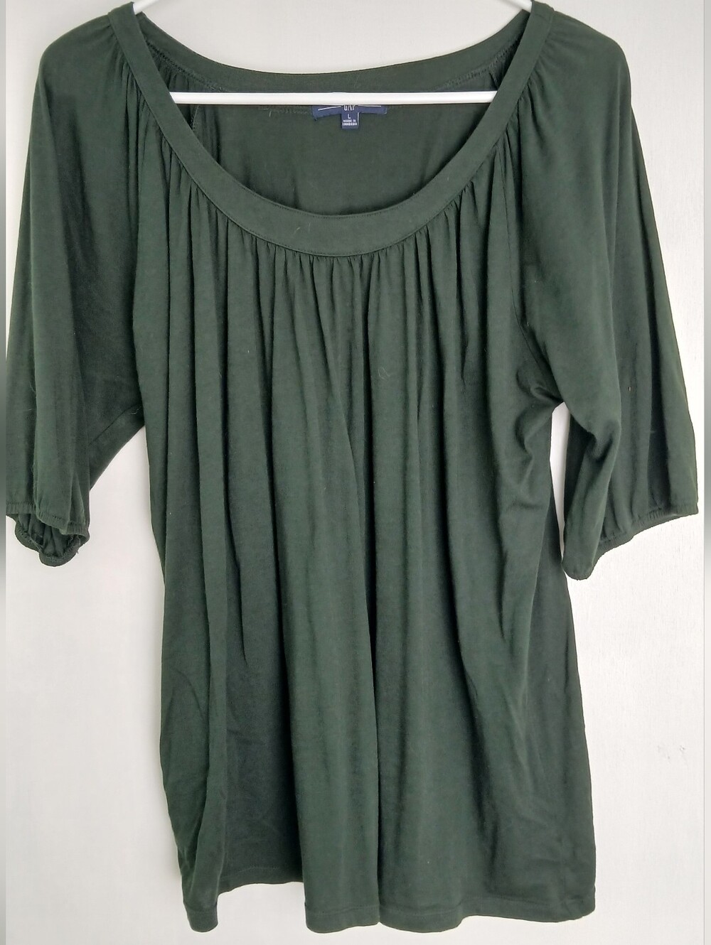 Gap Moss Green Scoop Neck Top